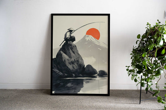 Vintage Japanese Fisherman Asian Style Poster | Wall Art for Home & Office | High-Quality Print - High-Quality Visual Display