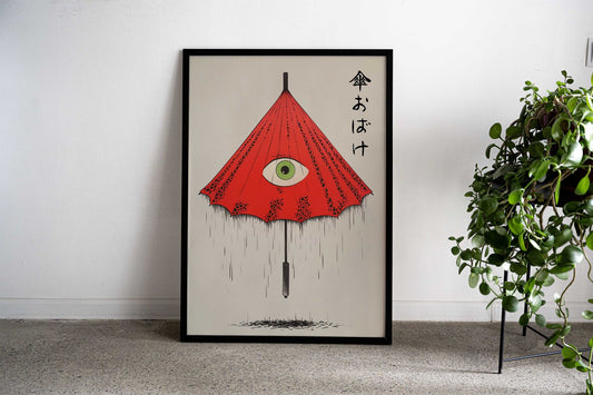 Vintage Kasa obake Yokai Asian Style Poster | Wall Art for Home & Office | High-Quality Print - High-Quality Visual Display