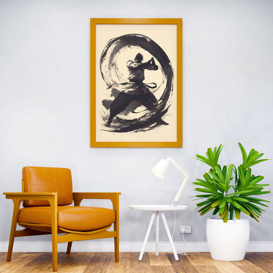 Vintage Martial Arts Enso Asian Style Poster | Wall Art for Home & Office | High-Quality Print - High-Quality Visual Display