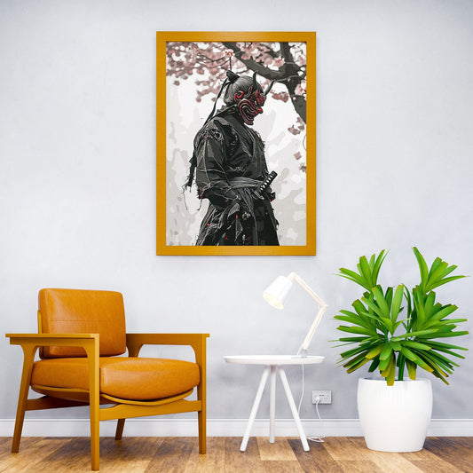 Vintage Mask Samurai Asian Style Poster | Wall Art for Home & Office | High-Quality Print - High-Quality Visual Display