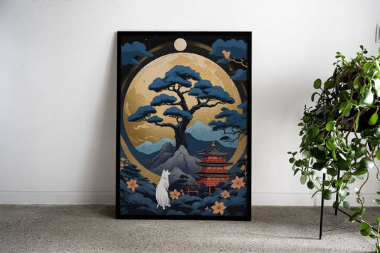 Vintage japanese Tree Asian Style Poster | Wall Art for Home & Office | High-Quality Print - High-Quality Visual Display