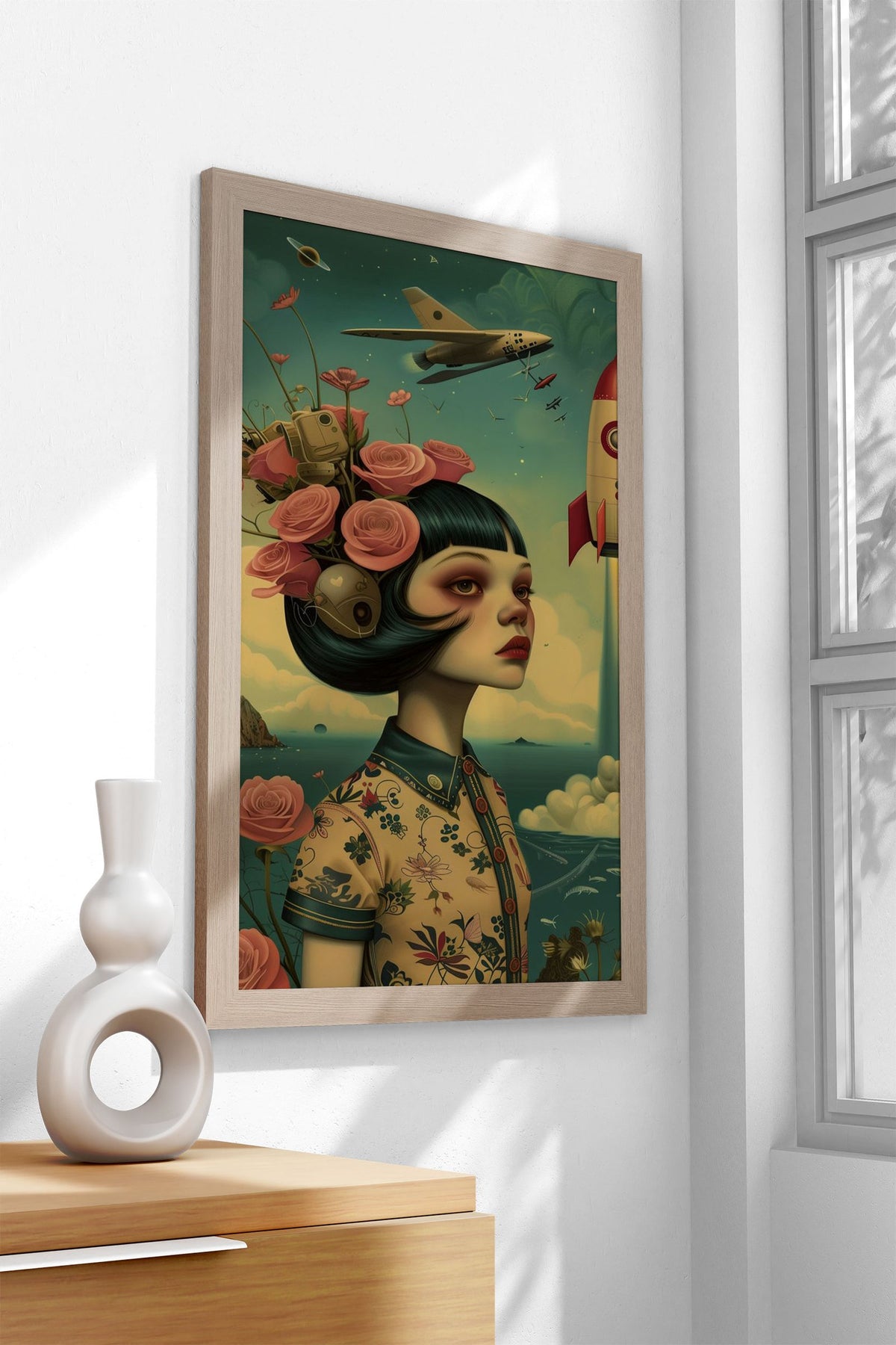 Vintage space cute doll Asian Style Poster | Wall Art for Home & Office | High-Quality Print - High-Quality Visual Display