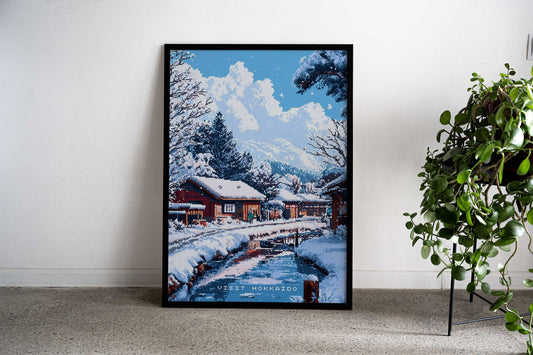 Visit Hokkaido Asian Style Poster | Wall Art for Home & Office | High-Quality Print - High-Quality Visual Display