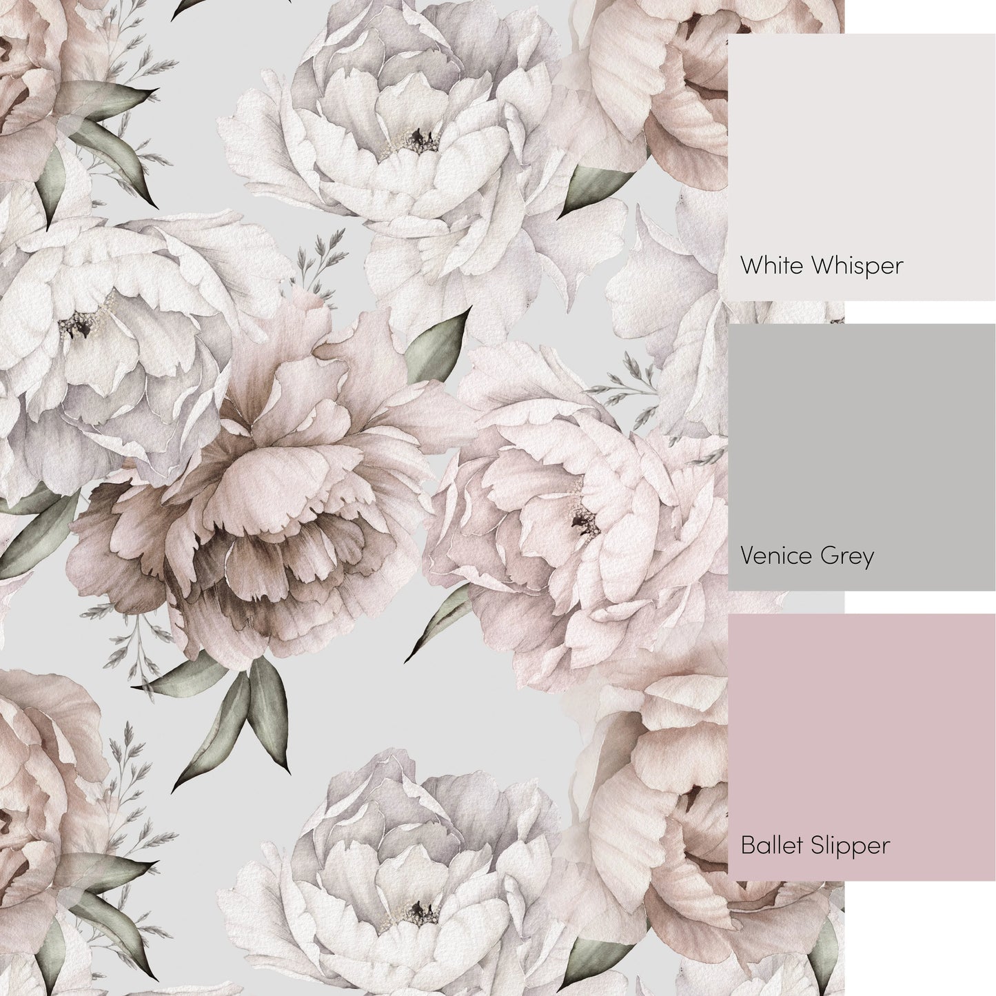 Blush Vintage Peony Wall Mural