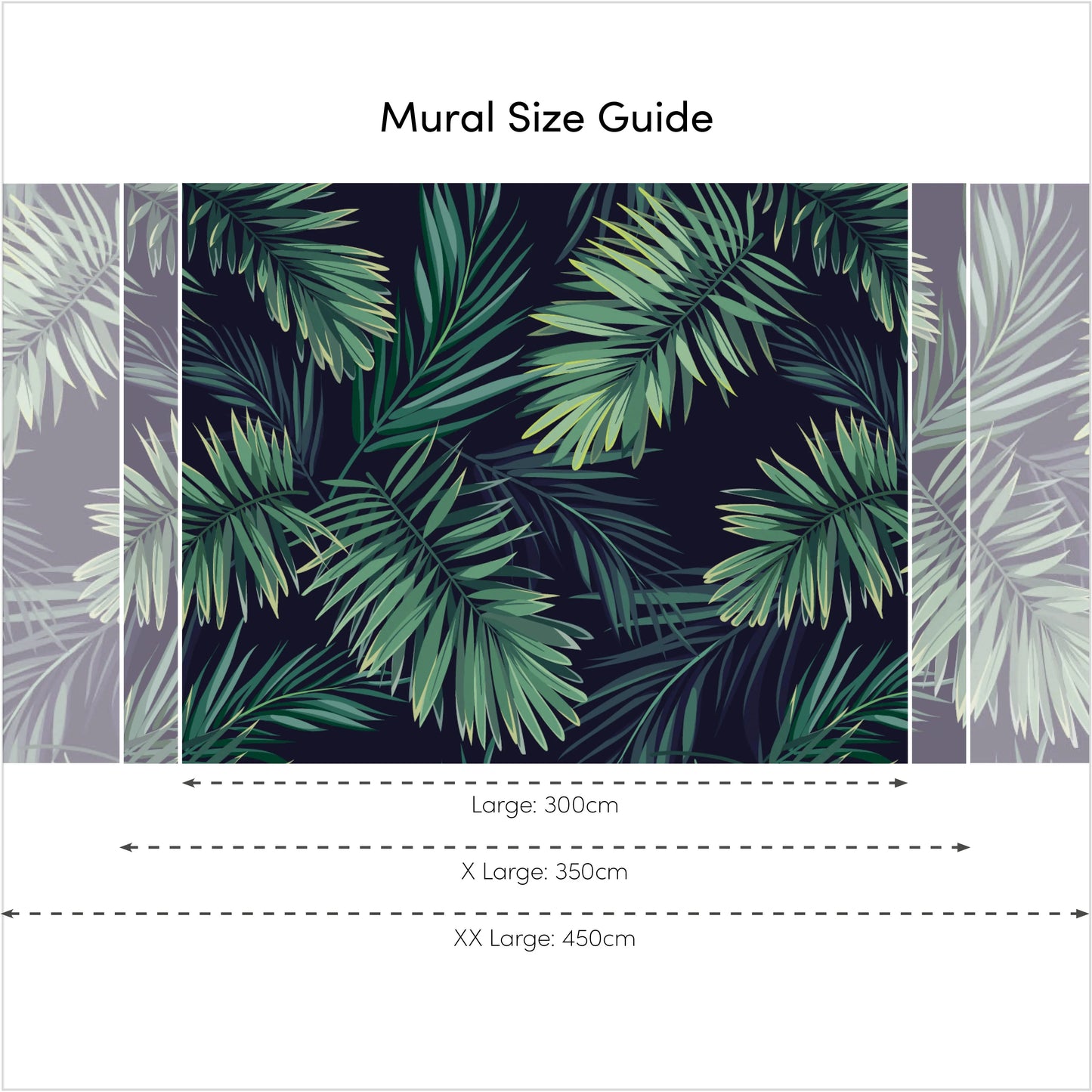 Green Midnight Tropics Wall Mural