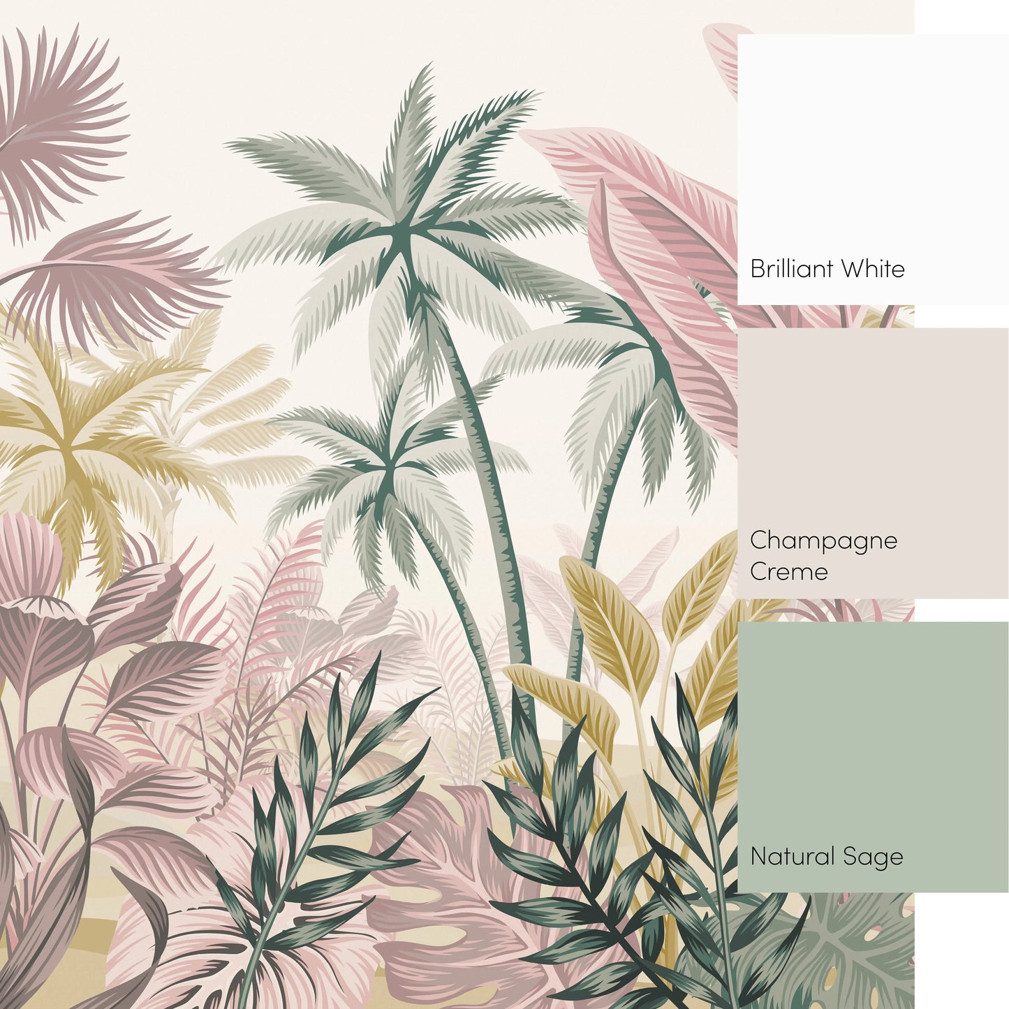 Multicolored Jungle Escape Wall Mural