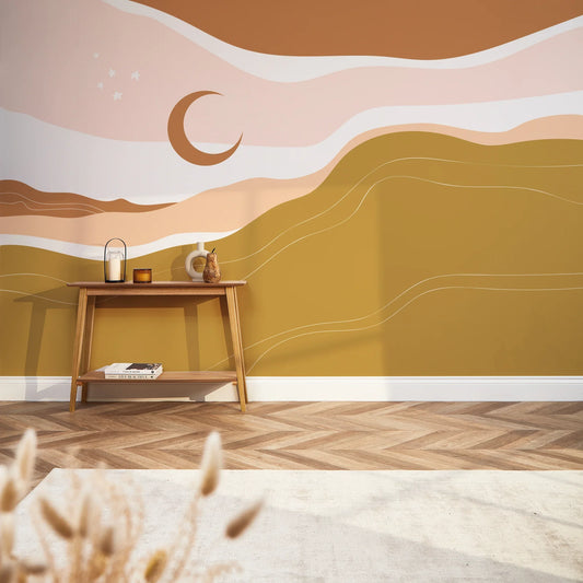 Ochre Desert Sunset Wall Mural