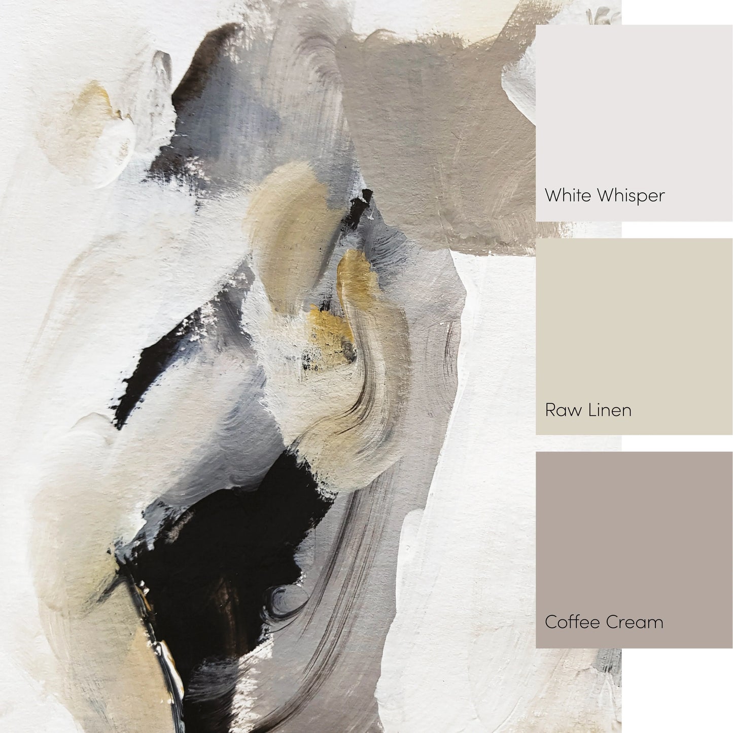 Modern Charcoal, Stone, and White Wall Art Mural