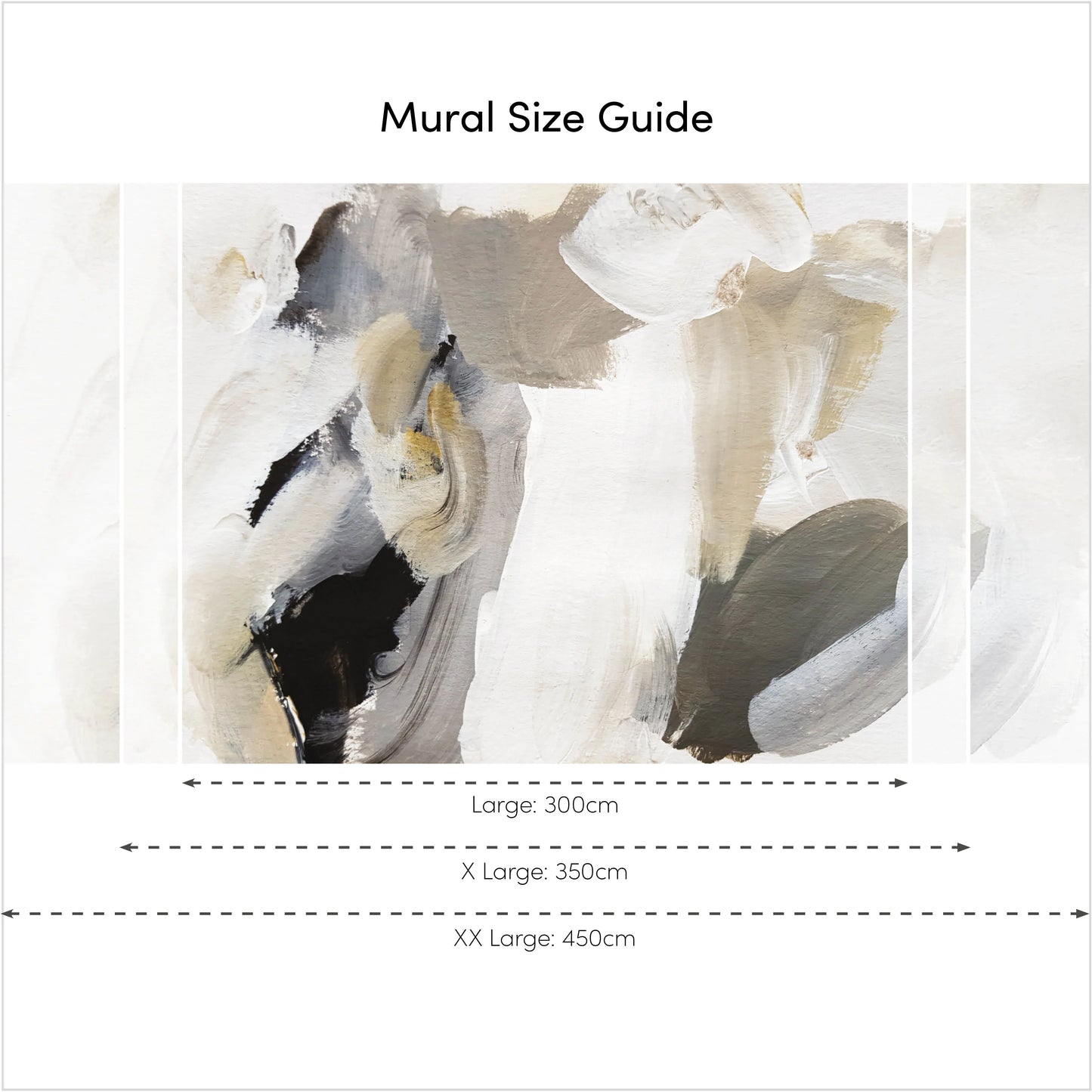 Modern Charcoal, Stone, and White Wall Art Mural