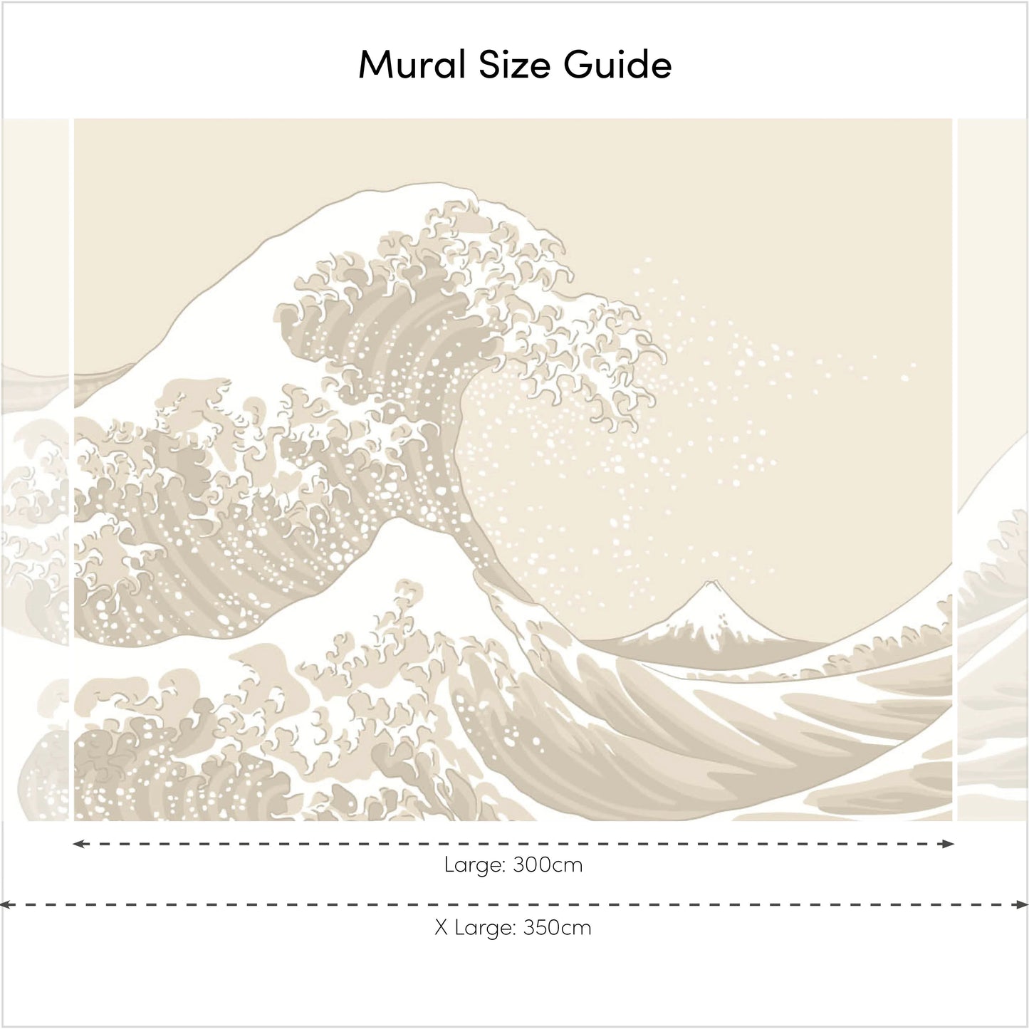 Cream Grand Wave Wall Mural