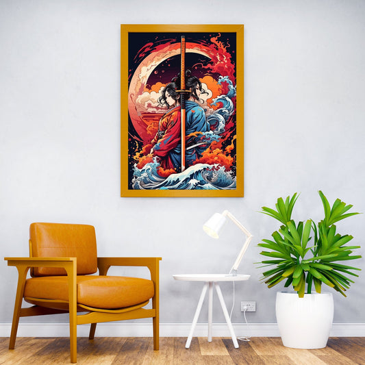 WOMAN SAMURAI Asian Style Poster | Wall Art for Home & Office | High-Quality Print - High-Quality Visual Display