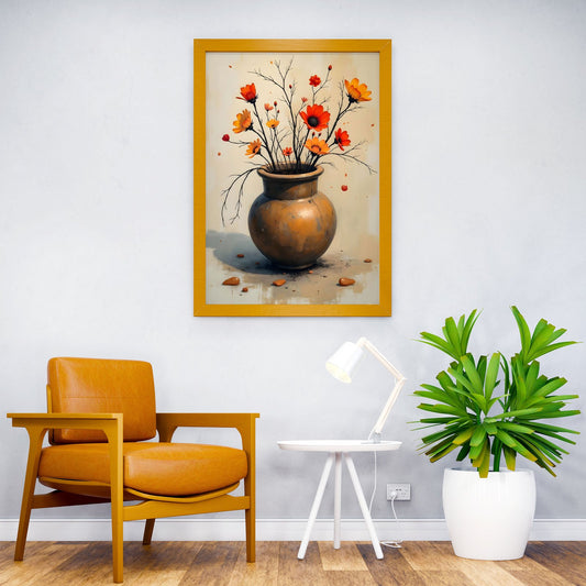 Wabi sabi pottery and flowers Asian Style Poster | Wall Art for Home & Office | High-Quality Print - High-Quality Visual Display