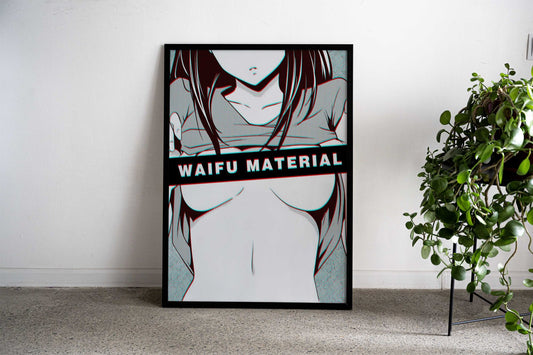 Waifu Material Asian Style Poster | Wall Art for Home & Office | High-Quality Print - High-Quality Visual Display