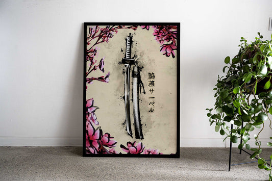 Wakizashi weapon Asian Style Poster | Wall Art for Home & Office | High-Quality Print - High-Quality Visual Display