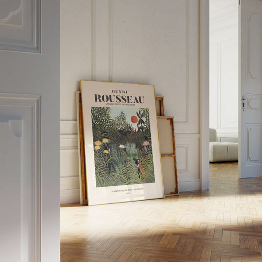 Henri Rousseau - Virgin Forest with Sunset (1910)