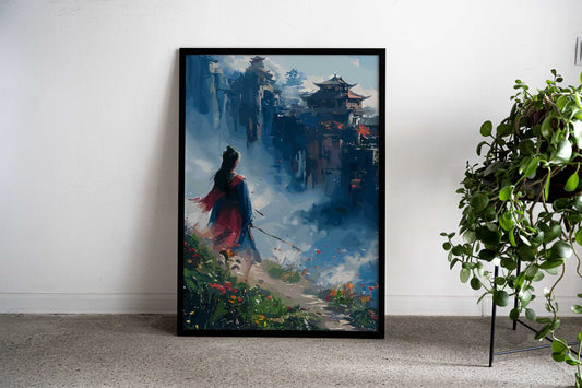 Wall of Osaka Feudal Japan Asian Style Poster | Wall Art for Home & Office | High-Quality Print - High-Quality Visual Display