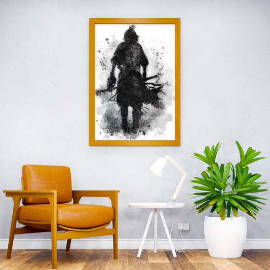 Warrior Oil Painting Asian Style Poster | Wall Art for Home & Office | High-Quality Print - High-Quality Visual Display