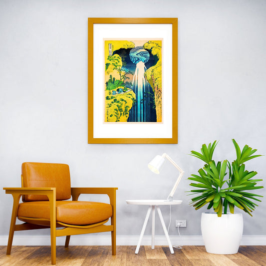 Waterfall in Japan Asian Style Poster | Wall Art for Home & Office | High-Quality Print - High-Quality Visual Display
