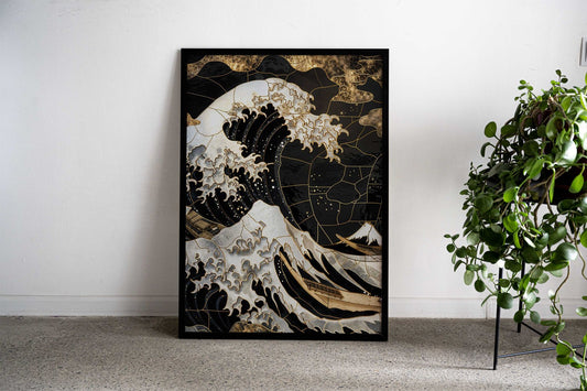 Wave of kanagawa Asian Style Poster | Wall Art for Home & Office | High-Quality Print - High-Quality Visual Display