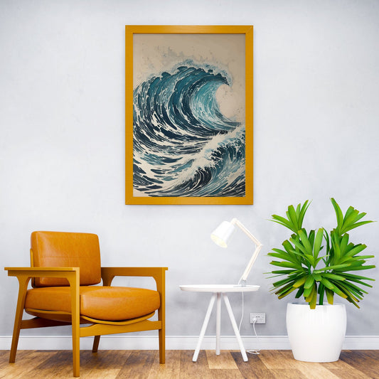 Waves of Torment Asian Style Poster | Wall Art for Home & Office | High-Quality Print - High-Quality Visual Display