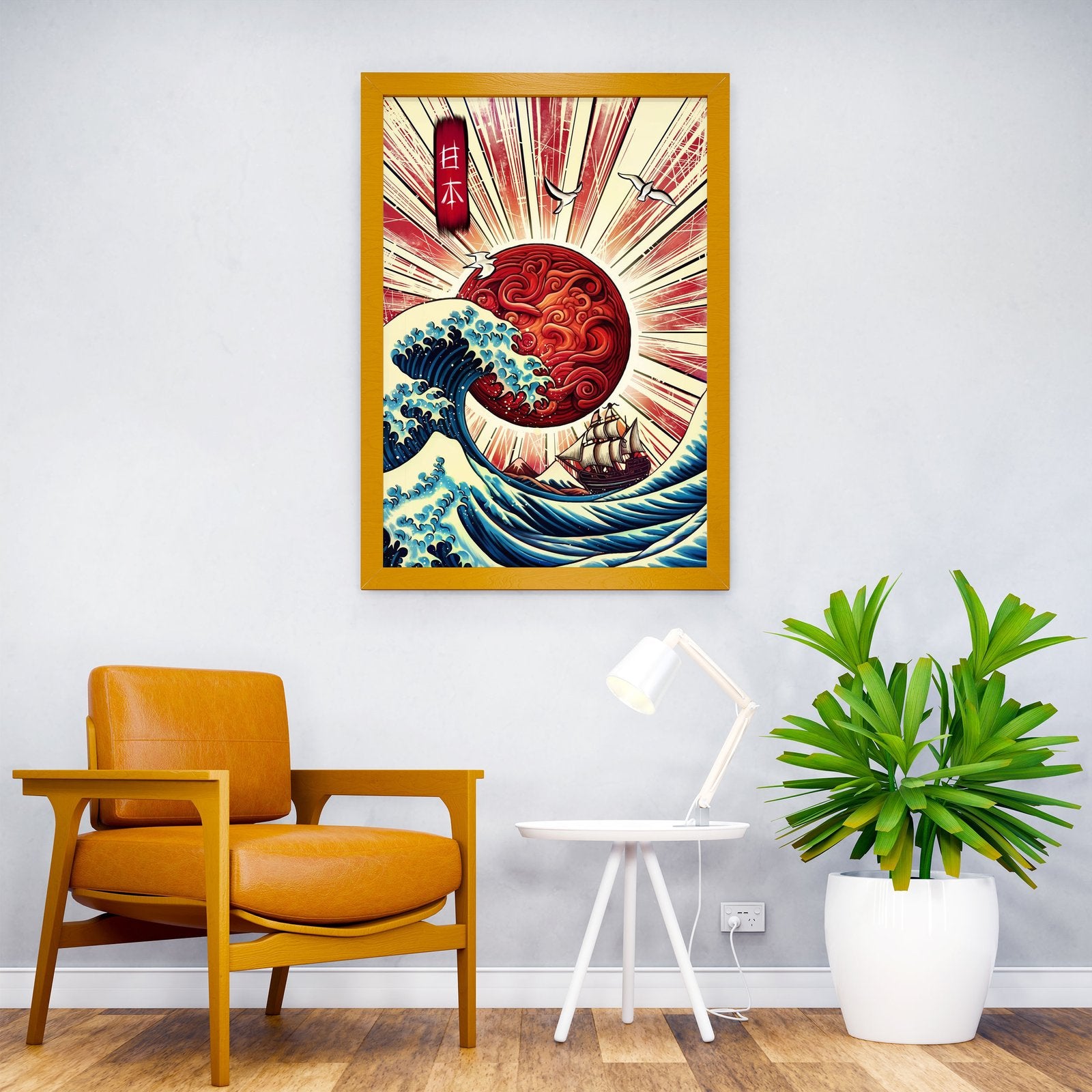 Waves Asian Style Poster | Wall Art for Home & Office | High-Quality Print - High-Quality Visual Display