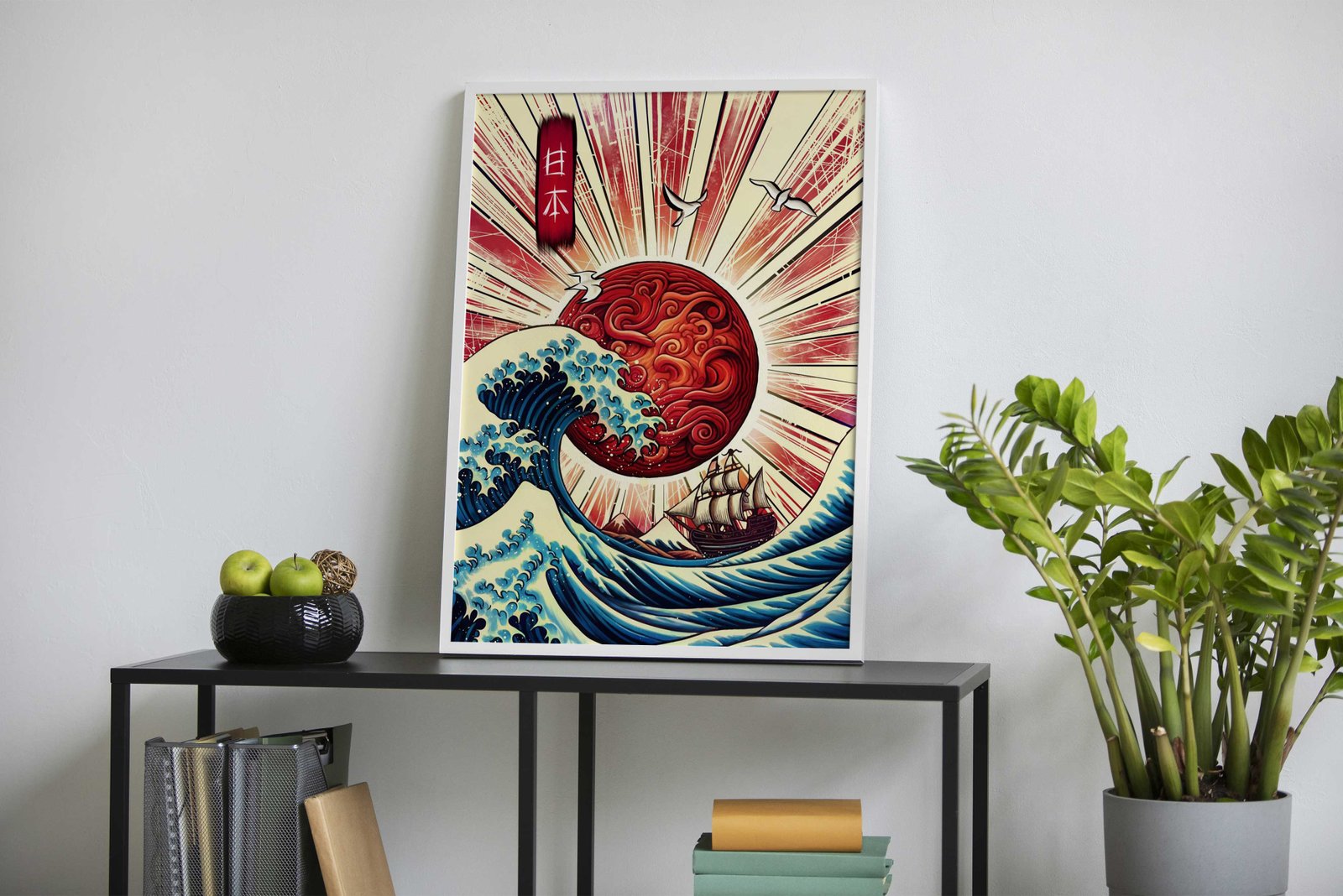 Waves Asian Style Poster | Wall Art for Home & Office | High-Quality Print - High-Quality Visual Display