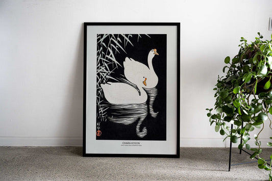 White Chinese Geese Asian Style Poster | Wall Art for Home & Office | High-Quality Print - High-Quality Visual Display