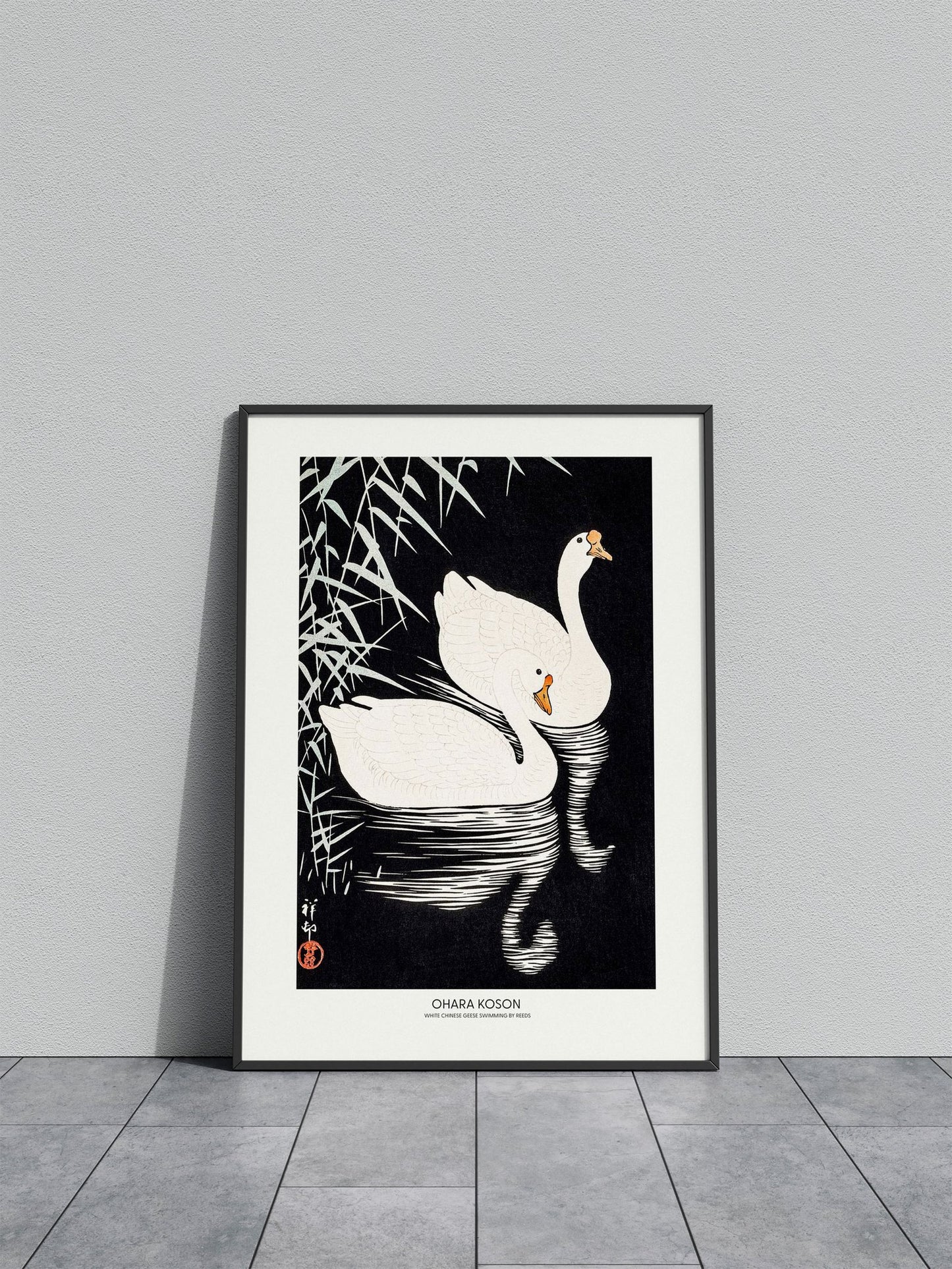 White Chinese Geese Asian Style Poster | Wall Art for Home & Office | High-Quality Print