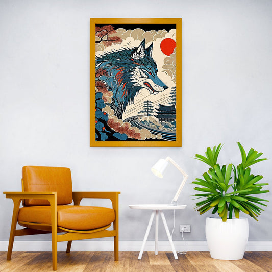 Wolf Mystic Japan Asian Style Poster | Wall Art for Home & Office | High-Quality Print - High-Quality Visual Display