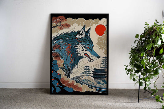 Wolf Mystic Japan Asian Style Poster | Wall Art for Home & Office | High-Quality Print - High-Quality Visual Display