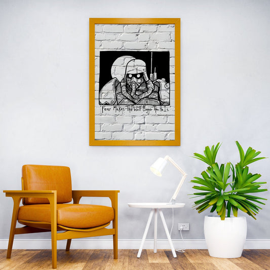 Wolf in Gas Mask Graffiti Asian Style Poster | Wall Art for Home & Office | High-Quality Print - High-Quality Visual Display
