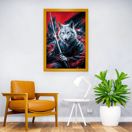 Wolf samurai japan Asian Style Poster | Wall Art for Home & Office | High-Quality Print - High-Quality Visual Display