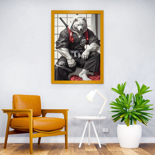 Wolf samurai katana Asian Style Poster | Wall Art for Home & Office | High-Quality Print - High-Quality Visual Display