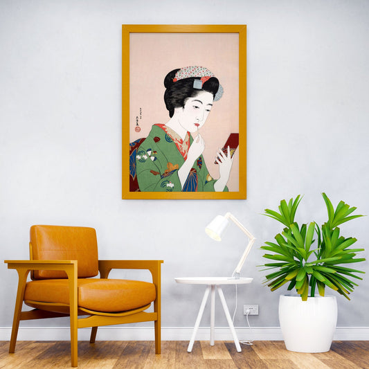 Woman Applying Rouge Asian Style Poster | Wall Art for Home & Office | High-Quality Print - High-Quality Visual Display