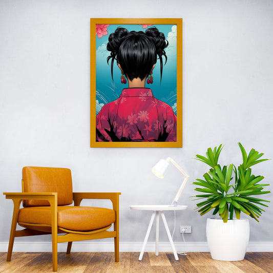 Woman in Kimono Asian Style Poster | Wall Art for Home & Office | High-Quality Print - High-Quality Visual Display
