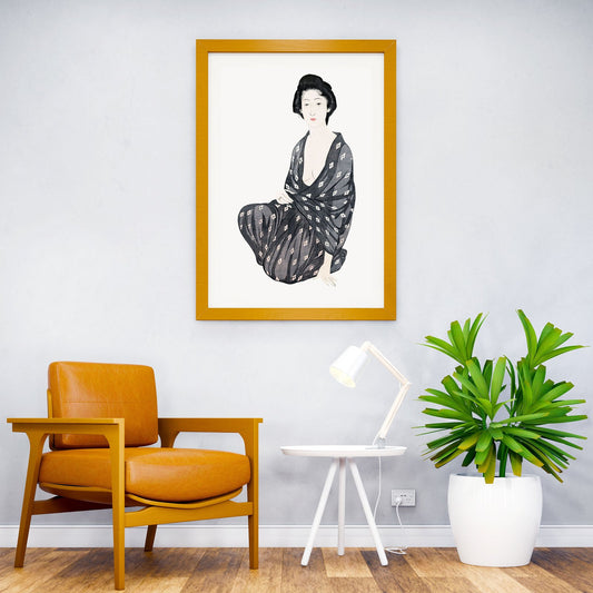 Woman in a Summer Kimono Asian Style Poster | Wall Art for Home & Office | High-Quality Print - High-Quality Visual Display