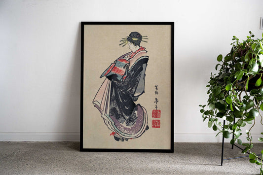 Woodblock print of a woman Asian Style Poster | Wall Art for Home & Office | High-Quality Print - High-Quality Visual Display