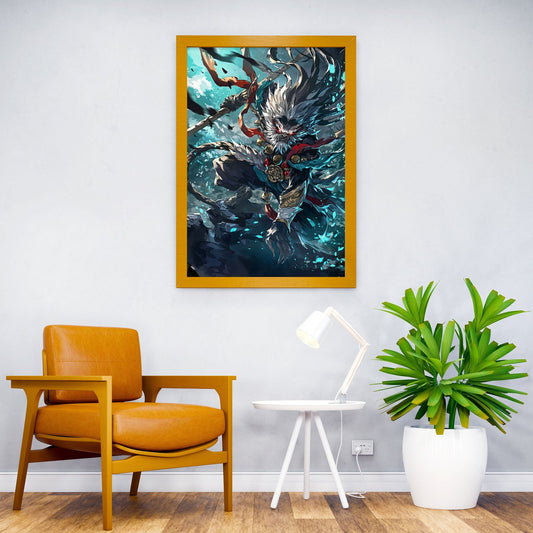 Wukong Monkey King Digital Art Asian Style Poster | Wall Art for Home & Office | High-Quality Print - High-Quality Visual Display