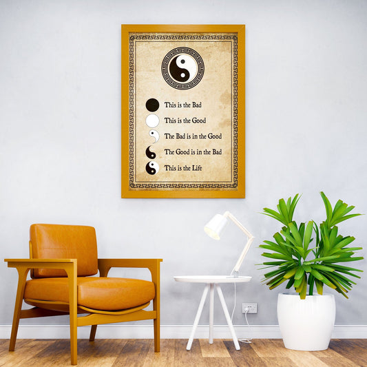 YIN YANG CONCEPT Asian Style Poster | Wall Art for Home & Office | High-Quality Print - High-Quality Visual Display