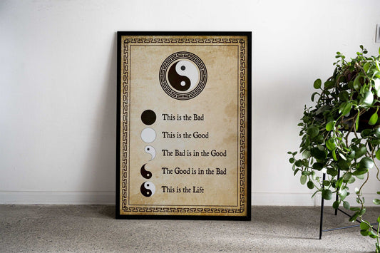 YIN YANG CONCEPT Asian Style Poster | Wall Art for Home & Office | High-Quality Print - High-Quality Visual Display