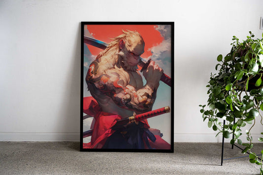 Yakuza Gangster Monkey Asian Style Poster | Wall Art for Home & Office | High-Quality Print - High-Quality Visual Display