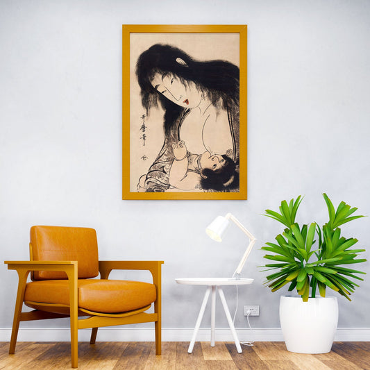 Yamauba breastfeeding Asian Style Poster | Wall Art for Home & Office | High-Quality Print - High-Quality Visual Display