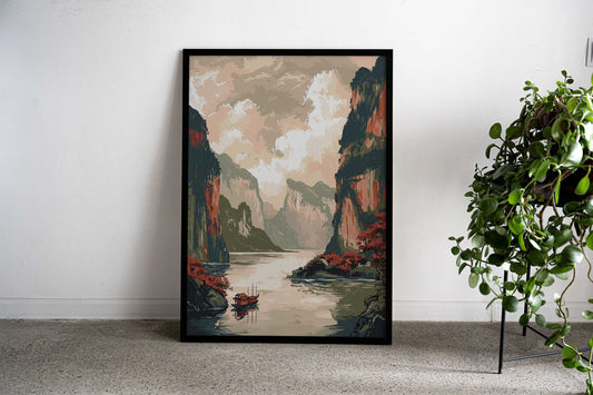 Yangtze River China Asian Style Poster | Wall Art for Home & Office | High-Quality Print - High-Quality Visual Display