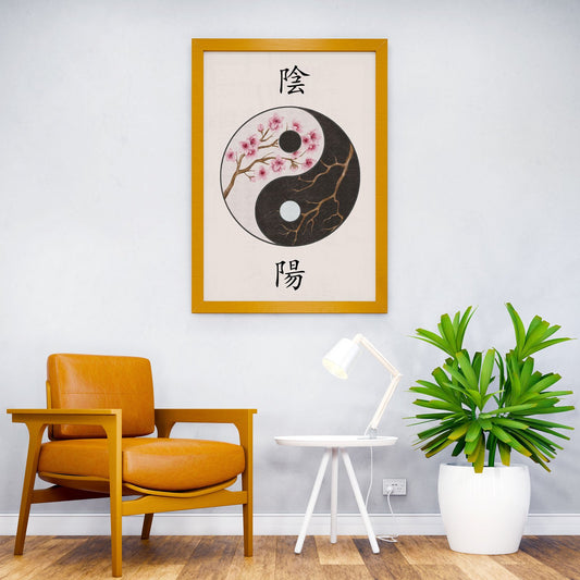 Yin Yang Summer Winter Asian Style Poster | Wall Art for Home & Office | High-Quality Print - High-Quality Visual Display