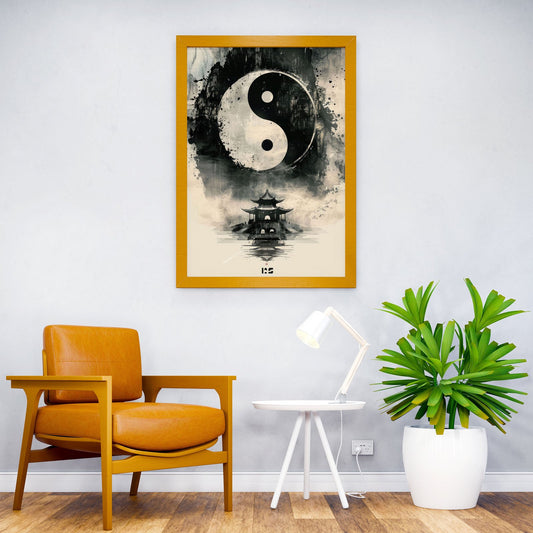 Yin Yang Temple Asian Style Poster | Wall Art for Home & Office | High-Quality Print - High-Quality Visual Display