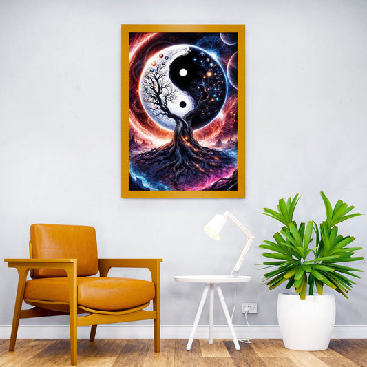 Yin Yang Tree of Life Asian Style Poster | Wall Art for Home & Office | High-Quality Print - High-Quality Visual Display