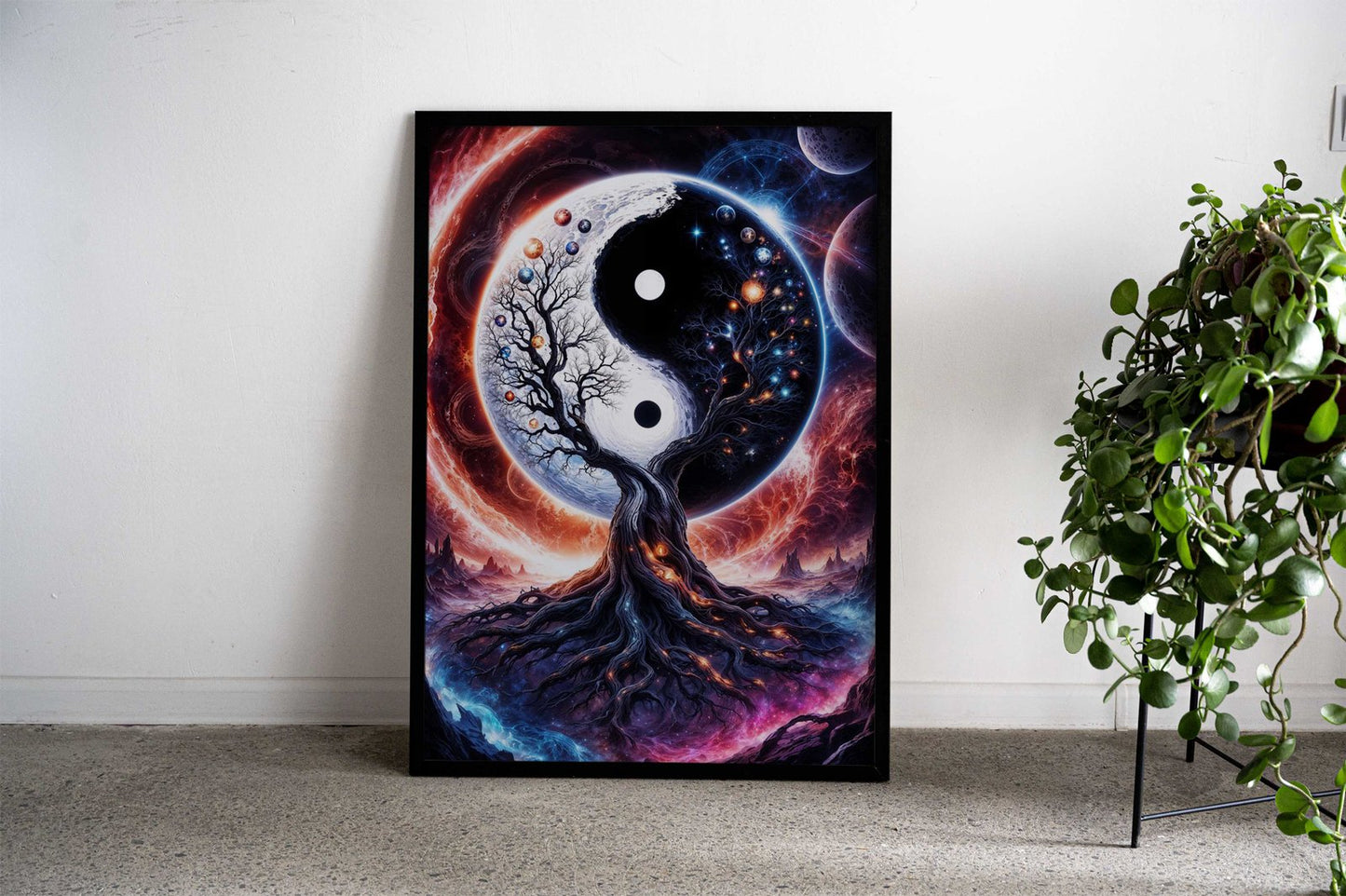 Yin Yang Tree of Life Asian Style Poster | Wall Art for Home & Office | High-Quality Print