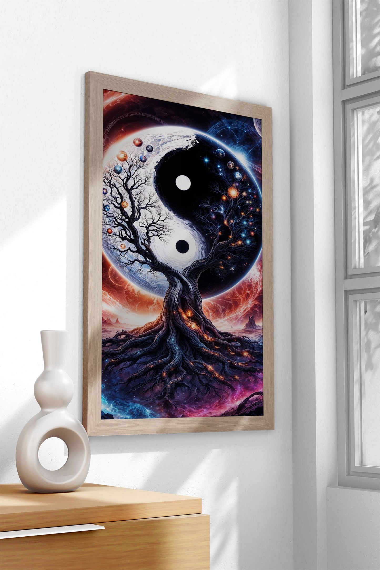 Yin Yang Tree of Life Asian Style Poster | Wall Art for Home & Office | High-Quality Print