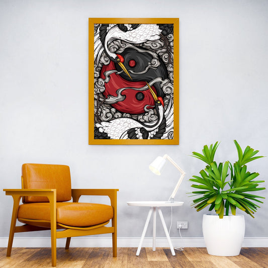 Yin Yang Asian Style Poster | Wall Art for Home & Office | High-Quality Print - High-Quality Visual Display