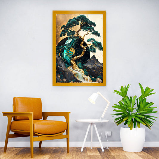 Yin and Yang Bonsai Tree Asian Style Poster | Wall Art for Home & Office | High-Quality Print - High-Quality Visual Display